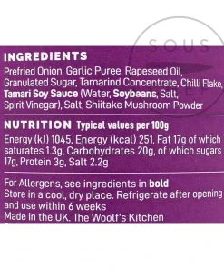 Ingredients The Woolf's Kitchen Nam Prik Pow! 190ml