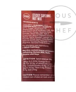Ingredients The Woolf's Kitchen Sticky Cayenne Nut Mix 80g