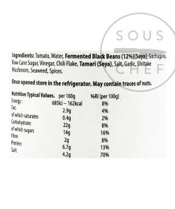 Ingredients White Mausu Black Bean Chilli Ketchup 240g