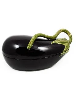 Bordallo Pinheiro Aubergine Dish 28cm Tableware