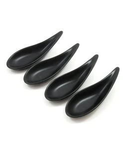 Kiji Stoneware & Ceramics Tableware White Porcelain Curved Canape Spoon X 12