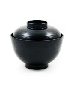Kiji Stoneware & Ceramics Tableware Black Miso Soup Bowl