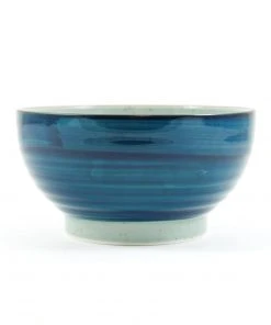 Kiji Stoneware & Ceramics Blue Glaze Ramen & Noodle Bowl