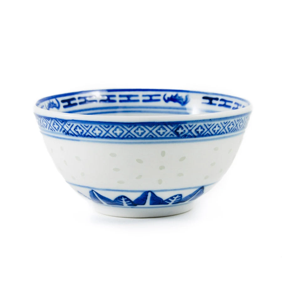 Chinese Tableware Blue Rice Pattern Rice Bowl 11.5cm Tableware 3 Chinese Tableware Blue Rice Pattern Rice Bowl 11.5cm Tableware