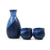 Kiji Stoneware & Ceramics Tableware Blue Sake Set 2 Kiji Stoneware & Ceramics Tableware Blue Sake Set