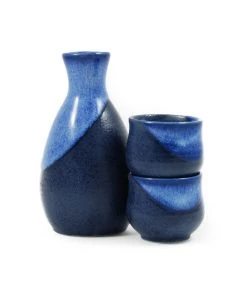 Kiji Stoneware & Ceramics Tableware Blue Sake Set