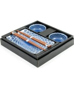 Kiji Stoneware & Ceramics Blue Star Sushi Serving Set Tableware