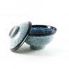 Kiji Stoneware & Ceramics Blue Wave Covered Bowl