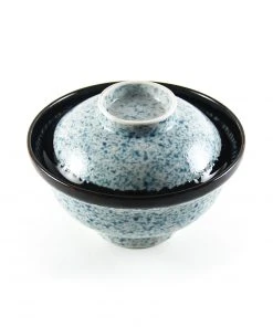 Kiji Stoneware & Ceramics Blue Wave Covered Bowl