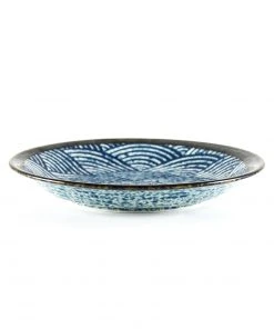 Kiji Stoneware & Ceramics Tableware Blue Wave Medium Plate 22cm
