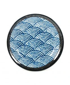 Kiji Stoneware & Ceramics Tableware Blue Wave Medium Plate 22cm