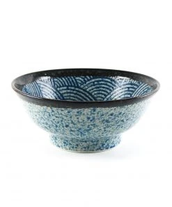 Kiji Stoneware & Ceramics Blue Wave Ramen Bowl Tableware