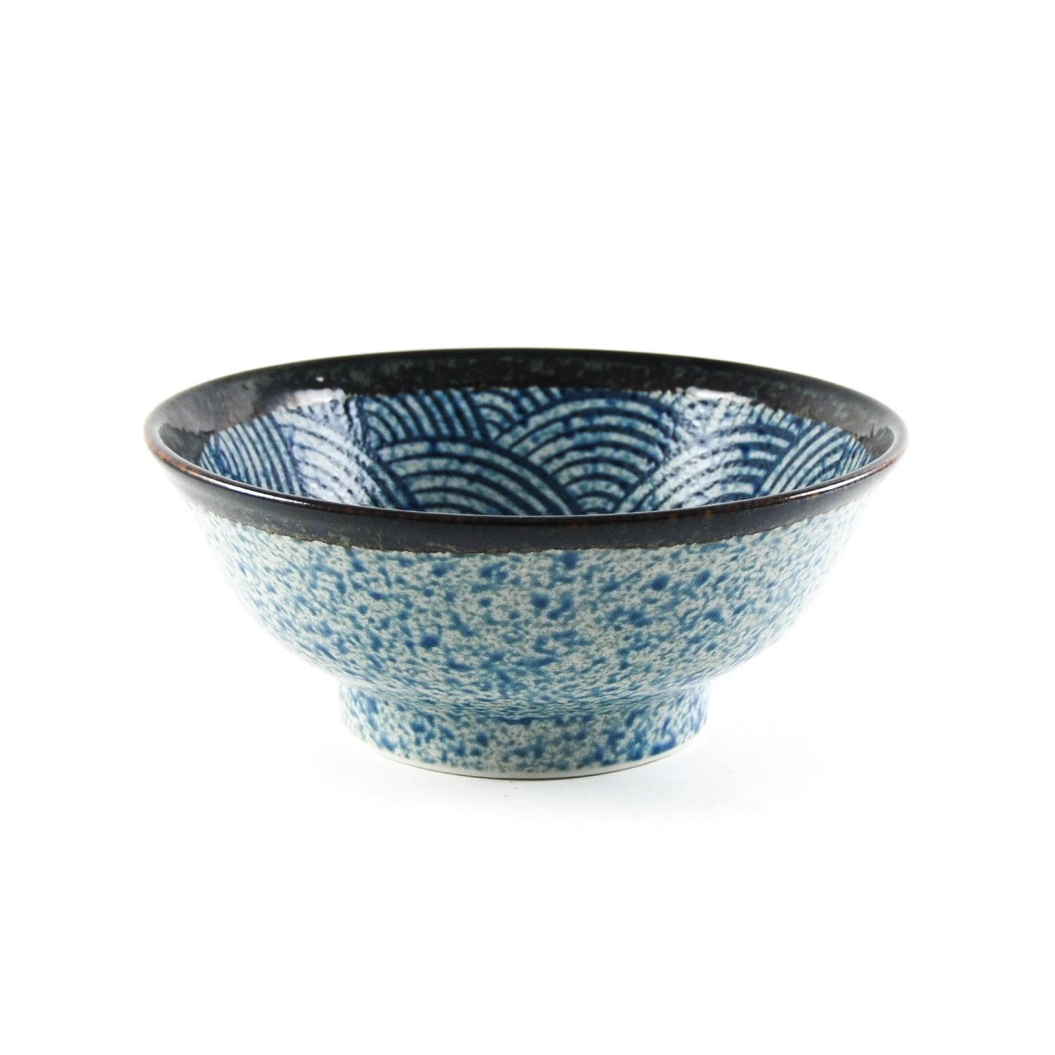 Kiji Stoneware & Ceramics Blue Wave Ramen Bowl Tableware 3 Kiji Stoneware & Ceramics Blue Wave Ramen Bowl Tableware