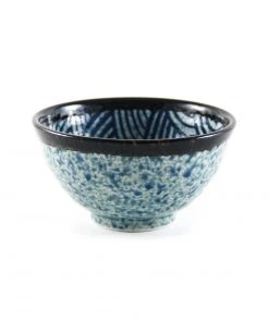 Kiji Stoneware & Ceramics Blue Wave Rice Bowl Tableware
