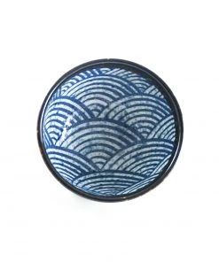 Kiji Stoneware & Ceramics Blue Wave Rice Bowl Tableware