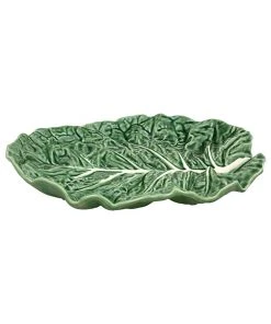 Bordallo Pinheiro Tableware Cabbage Leaf Oval Platter