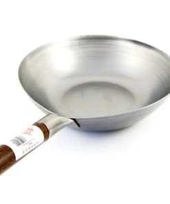 Chinese Tableware Carbon Steel Wok - Flat Base 33cm Dia Cookware