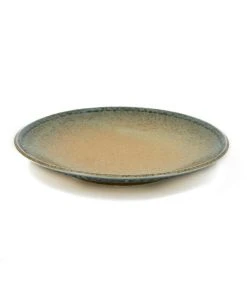 Kiji Stoneware & Ceramics Tableware Chouseki Blue Gold Plate 28.5cm Dia X 3.5cm