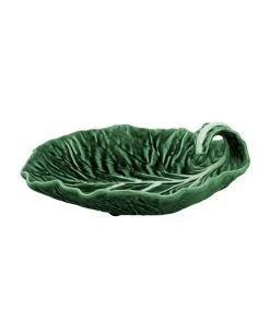 Bordallo Pinheiro Curved Cabbage Leaf Dish 25cm Tableware