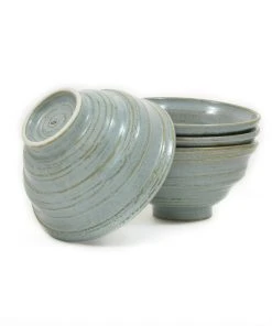 Kiji Stoneware & Ceramics Tableware Blue-Grey Glaze Noodle Bowl 20cm Dia X 10cm