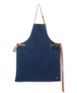 Cookware Dutchdeluxes Canvas BBQ Apron In Dark Blue