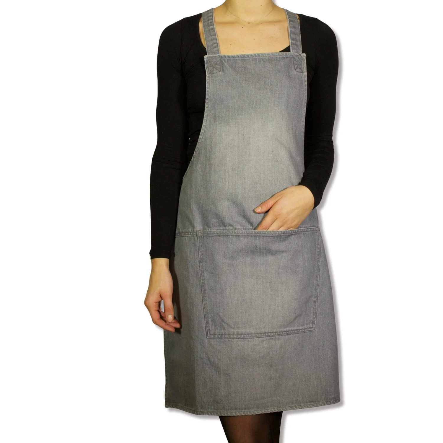 Cookware Dutchdeluxes Denim Suspender Apron In Grey 4 Cookware Dutchdeluxes Denim Suspender Apron In Grey