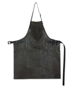 Cookware Dutchdeluxes Leather BBQ Apron In Vintage Grey