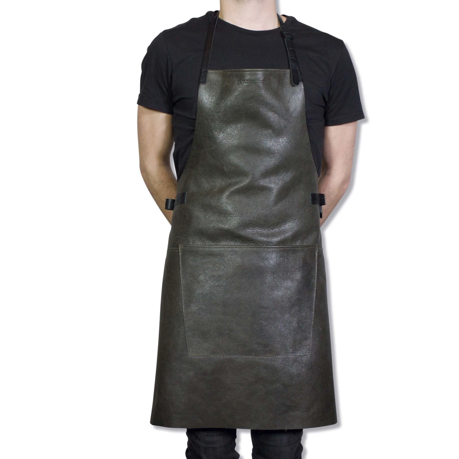 Cookware Dutchdeluxes Leather BBQ Apron In Vintage Grey 4 Cookware Dutchdeluxes Leather BBQ Apron In Vintage Grey