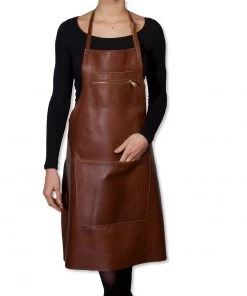 Dutchdeluxes Leather Zipper Apron In Classic Brown Cookware 12 Dutchdeluxes Leather Zipper Apron In Classic Brown Cookware