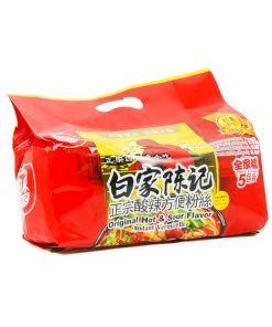 BJ Instant Potato Vermicelli Noodles - Sour Hot 5 Packs 525g Ingredients