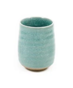 Kiji Stoneware & Ceramics Tableware Large Duck Egg Blue Glaze Tea Cup