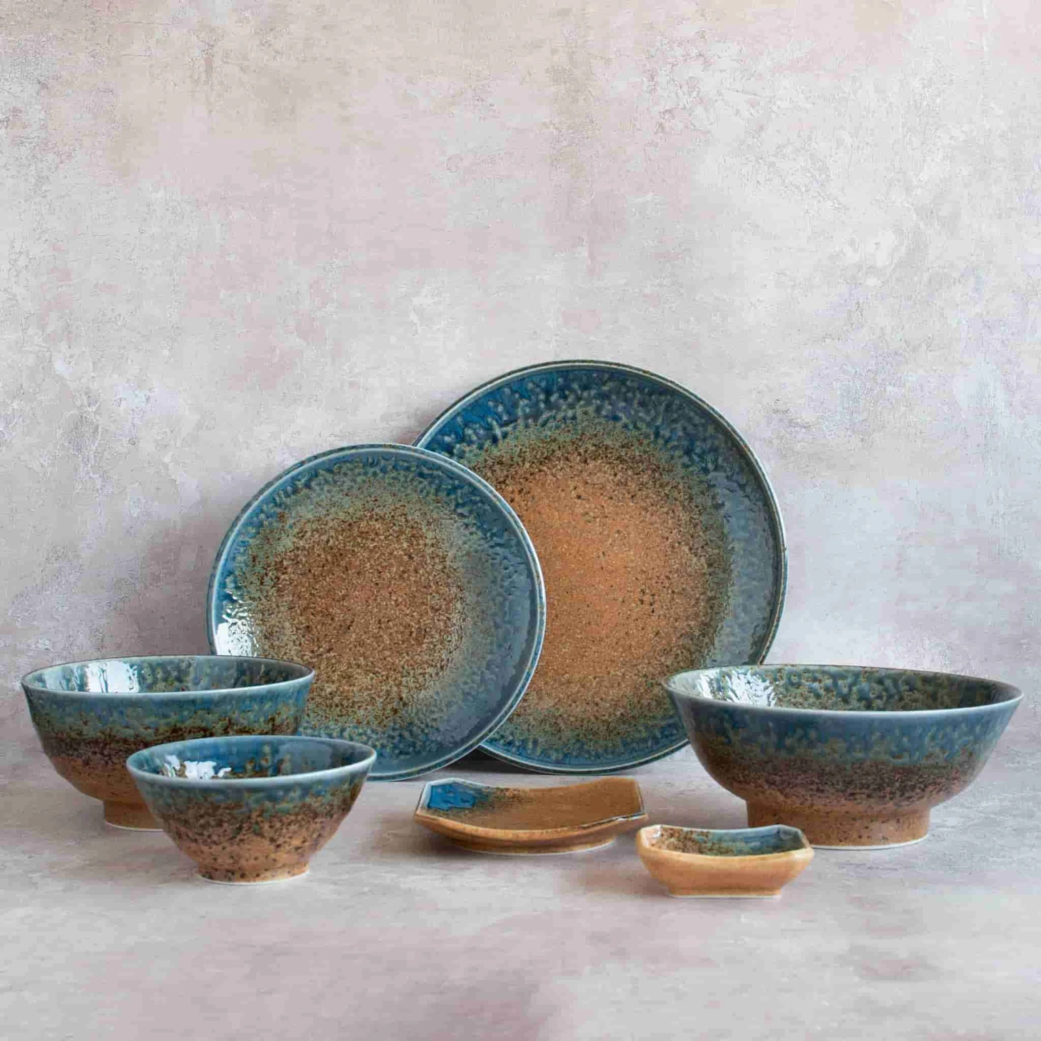 Kiji Stoneware & Ceramics Chouseki Blue Gold Sauce Dish 9cm X 6.5cm X 2.5cm High 4 Kiji Stoneware & Ceramics Chouseki Blue Gold Sauce Dish 9cm X 6.5cm X 2.5cm High