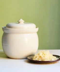 Sauerkraut Pots Handmade Stoneware Fermenting Crock In White 2 Litre 8 Sauerkraut Pots Handmade Stoneware Fermenting Crock In White 2 Litre
