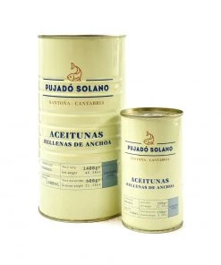 Pujado Solano Manzanilla Olives With Anchovy 1.4kg Ingredients