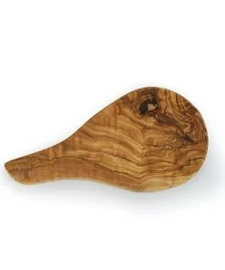 Naturally Med Olive Wood Board With Handle For Garlic 25cm Incl Handle Chopping Boards