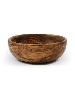 Naturally Med Olive Wood Round Dish 12.5cm