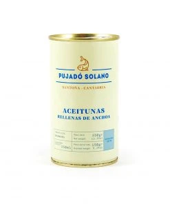 Pujado Solano Manzanilla Olives With Anchovy 350g