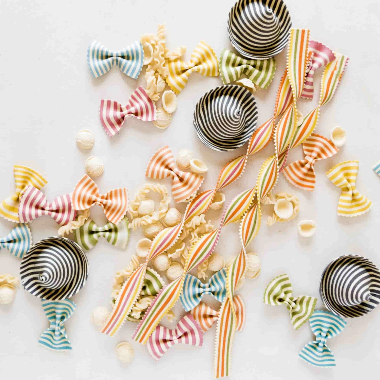 Pastificio Del Colle Rainbow Striped Farfalle 250g 4 Pastificio Del Colle Rainbow Striped Farfalle 250g