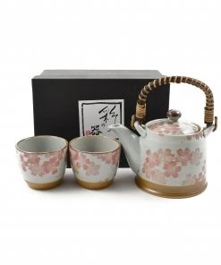 Kiji Stoneware & Ceramics Sakura Blossom Tea Set For Two