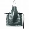 Dutchdeluxes Leather BBQ Apron In Metallic Grey Cookware