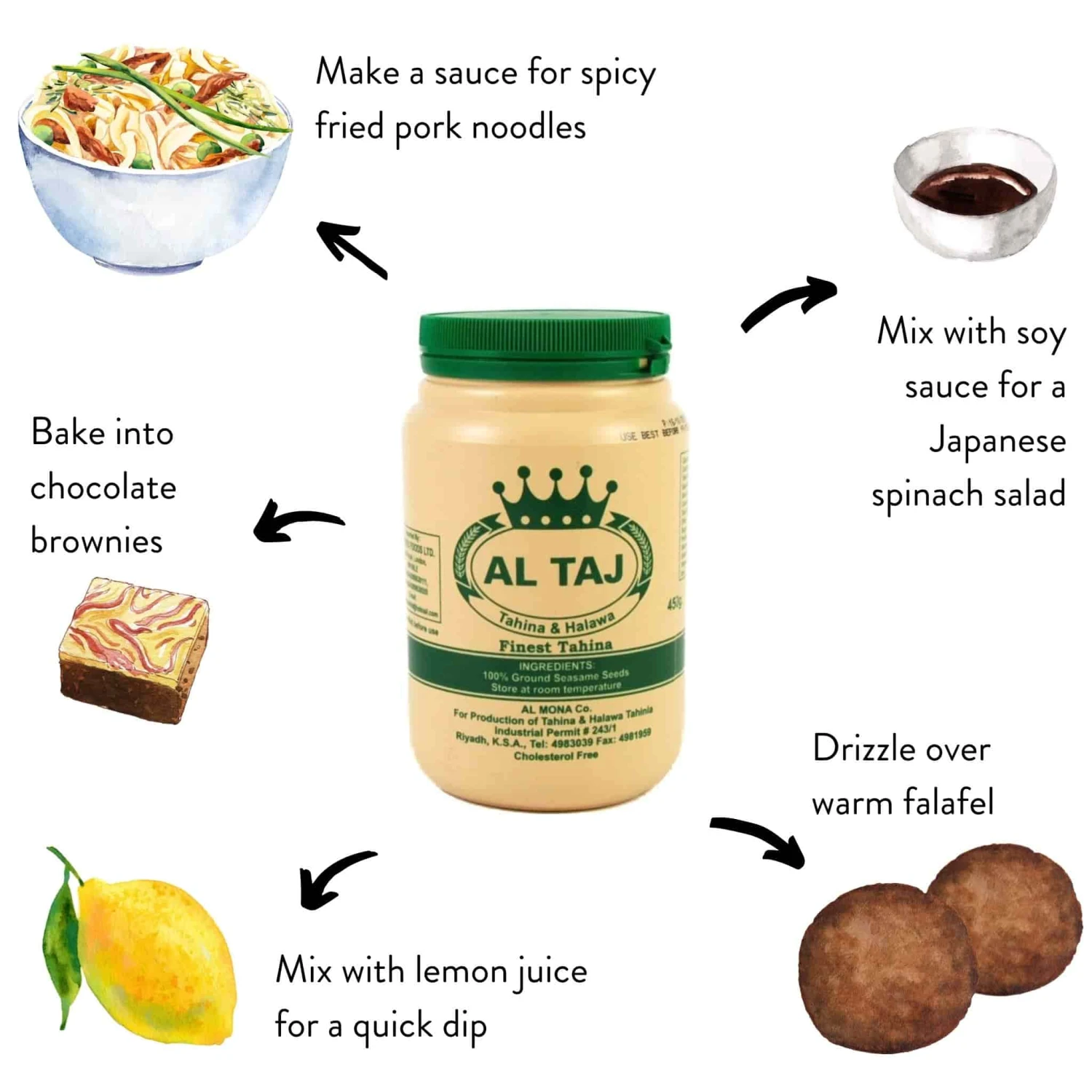 Al Taj Tahini 450g Ingredients 7 Al Taj Tahini 450g Ingredients