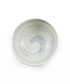 Kiji Stoneware & Ceramics White & Grey Swoosh Noodle Bowl Tableware
