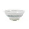 Kiji Stoneware & Ceramics White & Grey Swoosh Ramen Bowl Tableware