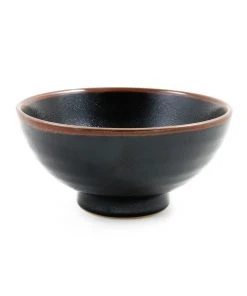 Kiji Stoneware & Ceramics Black Stoneware Ramen Bowl Tableware